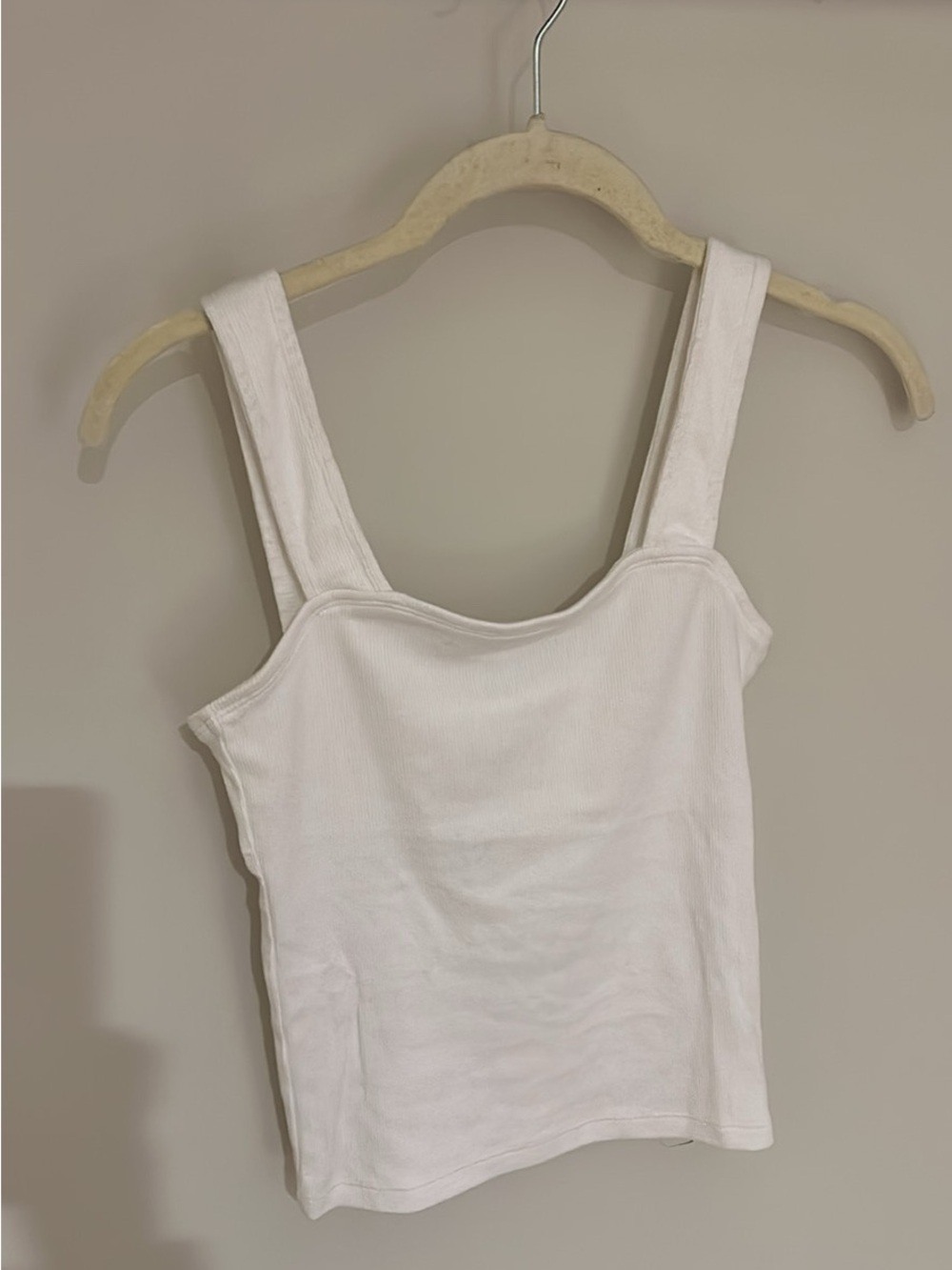 Abercrombie & Fitch white ribbed crop top S